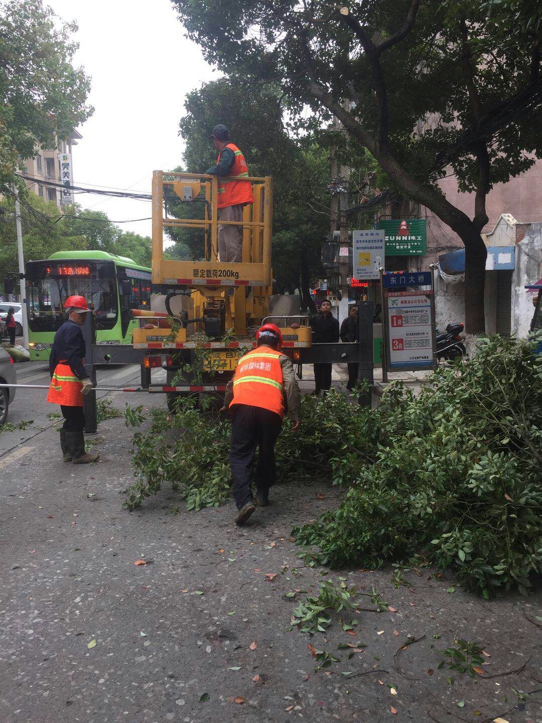 近日，我公司根據(jù)南陵縣市政園林所通知，組織安排人員車輛協(xié)助市政園林所路燈科修剪陵陽路兩側(cè)遮擋路燈照明的樹枝。此項(xiàng)工作持續(xù)了三天，消除了因路燈光照不足帶來的夜間通行安全隱患問題，受到沿線居民一致好評(píng)。